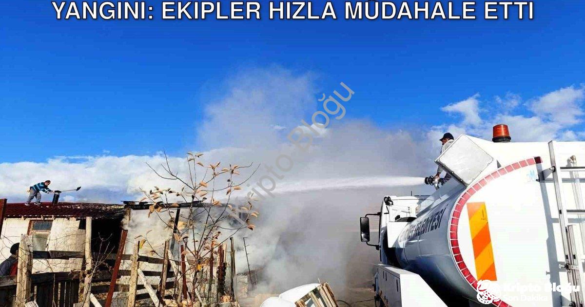 "Kütahya Seyitömer'de Korkutan Ahır Yangını: Ekipler Hızla Müdahale Etti" başlıklı haber için fotore