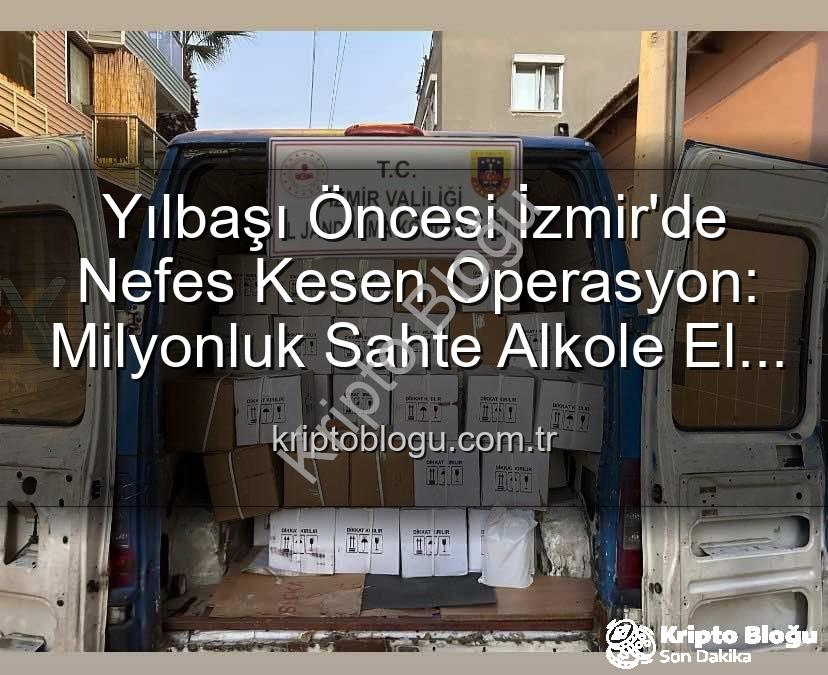 sahte alkol - Yılbaşı Öncesi İzmir'de Nefes Kesen Operasyon: Milyonluk Sahte Alkole El Konuldu!