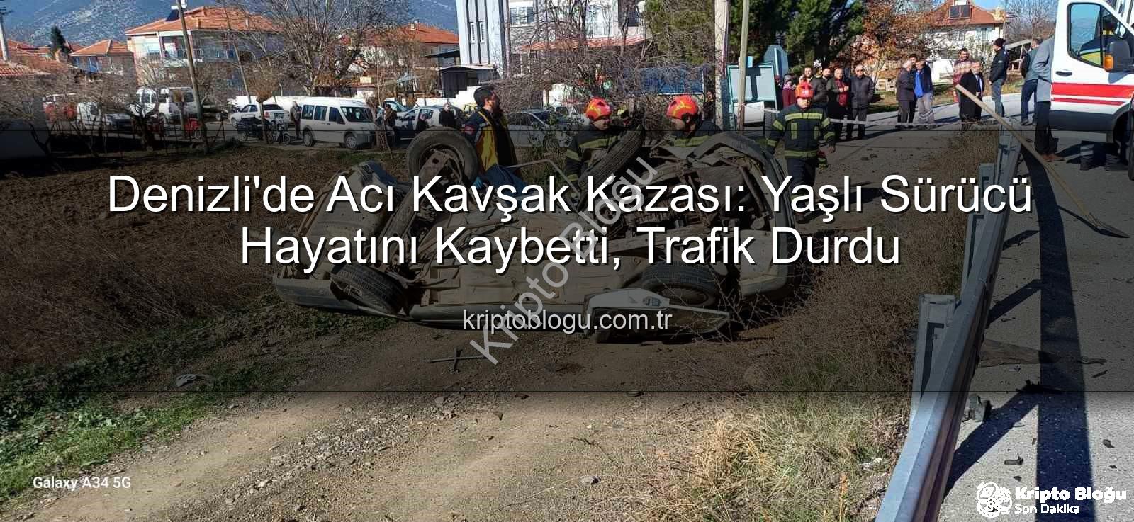 Denizli trafik kazası - Denizli'de Acı Kavşak Kazası: Yaşlı Sürücü Hayatını Kaybetti, Trafik Durdu