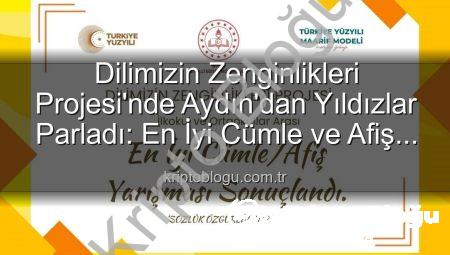 Dilimizin Zenginlikleri Projesi’nde Aydın’dan Yıldızlar Parladı: En İyi Cümle ve Afiş Yarışması Sonuçlandı!
